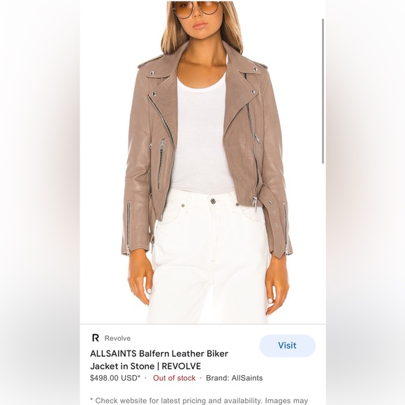 ALL SAINTS like new Balfern leather biker jacketAll Saints
